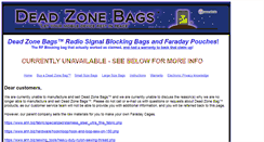 Desktop Screenshot of deadzonebags.com